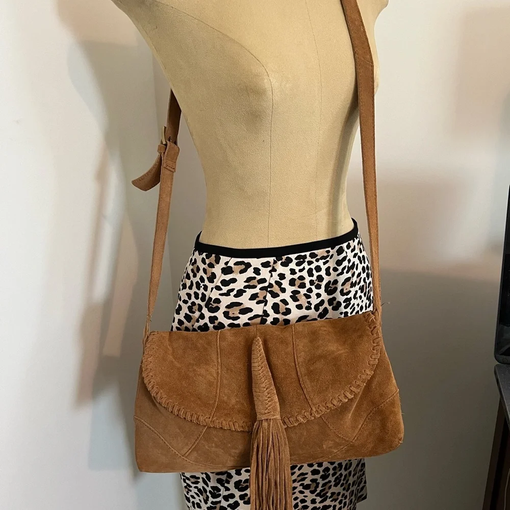 Lucky Brand Suede Crossbody Bag - Picture 2 of 7